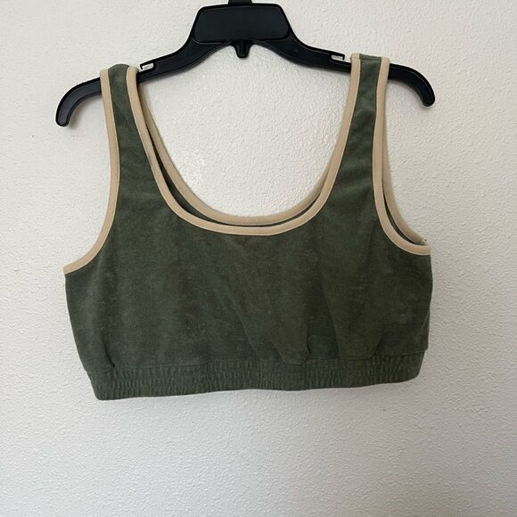 Madewell Towel Terry Sweatshirt Bralette size XL - Picture 1 of 5